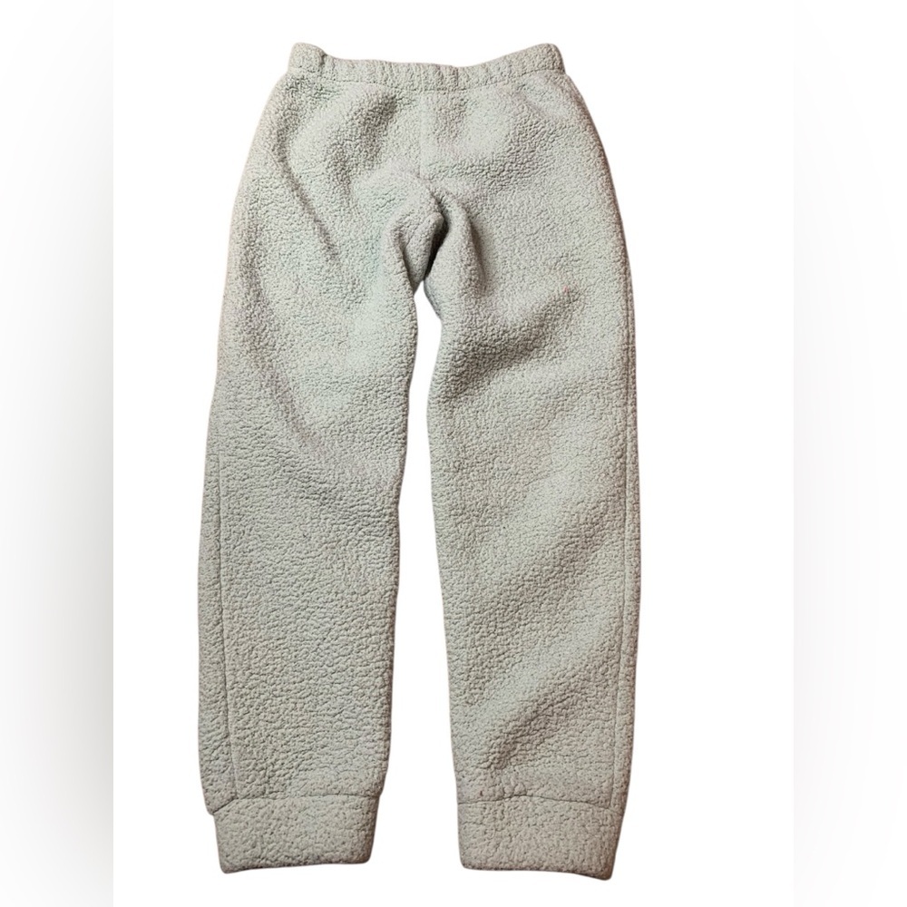 Love, Fire Sage Green Sherpa Joggers - Cozy Lounge Pants - Large